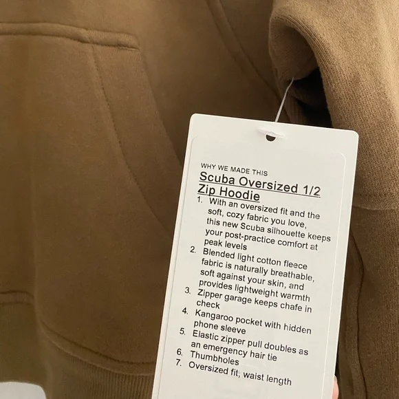 Lululemon Scuba Half Zip Oversized Hoodie in Artifact Size M/L NEW WITH TAGS - Picture 2 of 4